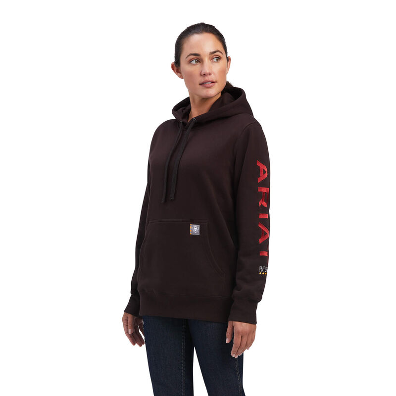 Sudadera Con Capucha Ariat Rebar Graphic Marrones Oscuro Mujer - Chile 184-GWQMID